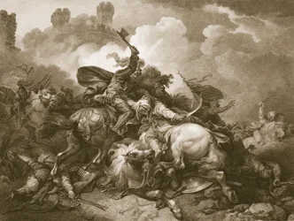 Richard Löwenherz in Palästina, graviert von A. Smith, Illustration aus David Humes 